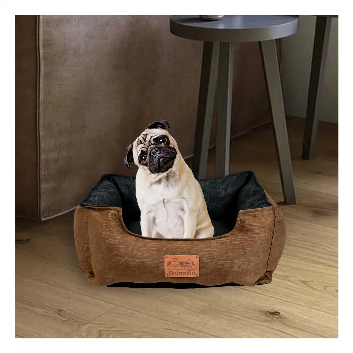PACK4 AREA DE CONFORT PARA PERRO TALLA S MARRON CENTRO NEGRO YPAPEL REGALO - 2