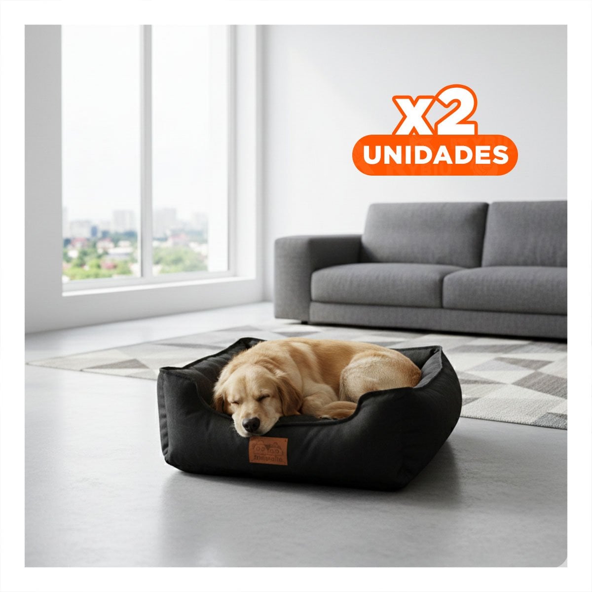 PACK2 ESPACIO DE DESCANSO PARA PERRO TALLA S NEGRO CENTRO NEGRO YPAPEL REGALO - 1