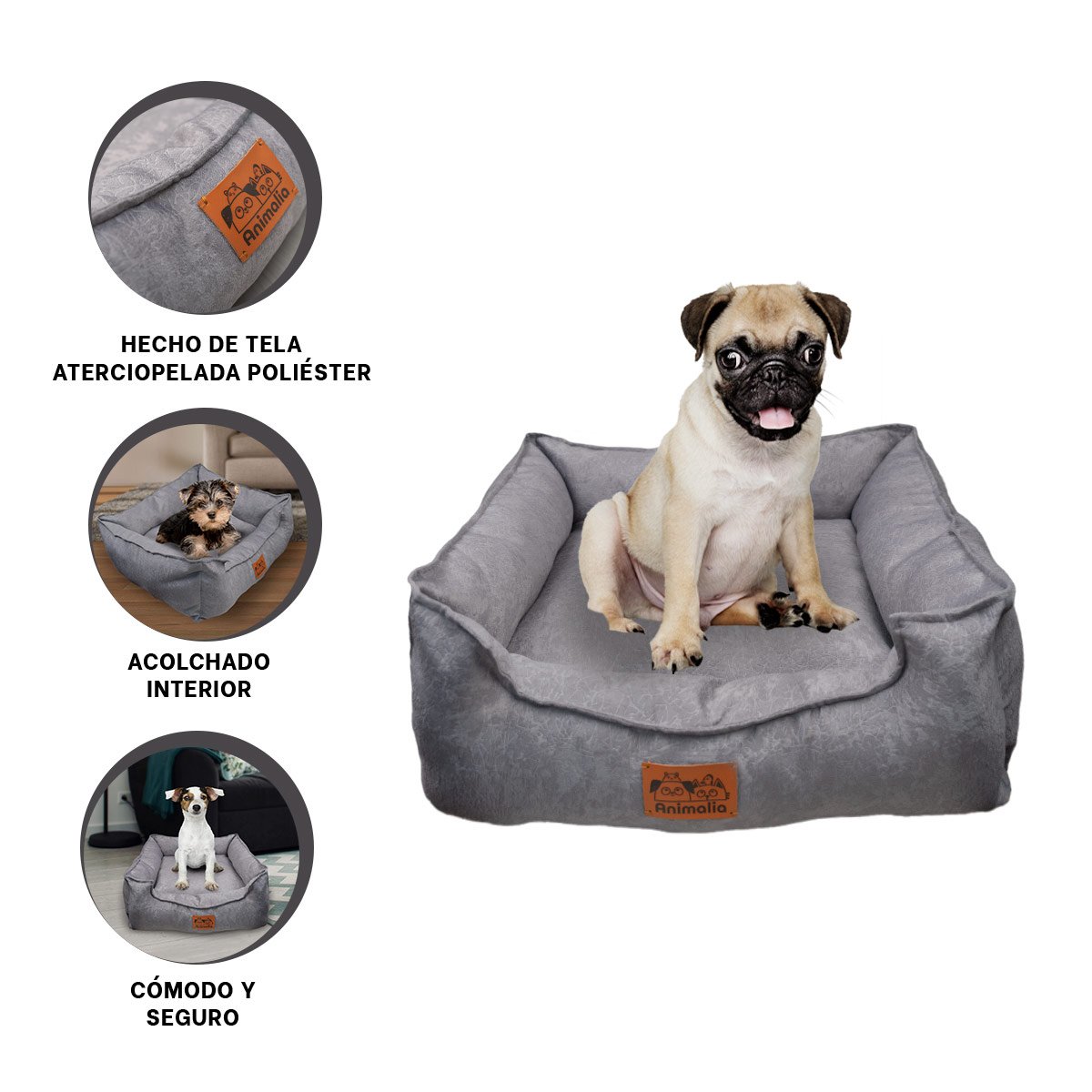 DESCANSO PARA PERRO TALLA S PLOMO LABRADO CON COMPLETO YSTICKY - 5
