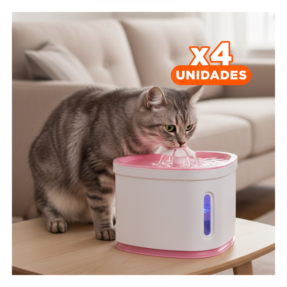PACK4 MANANTIAL DE AMOR PET ROSADO CON MOTOR DE MUCHA FUERZA YREGALO STICKER - 1