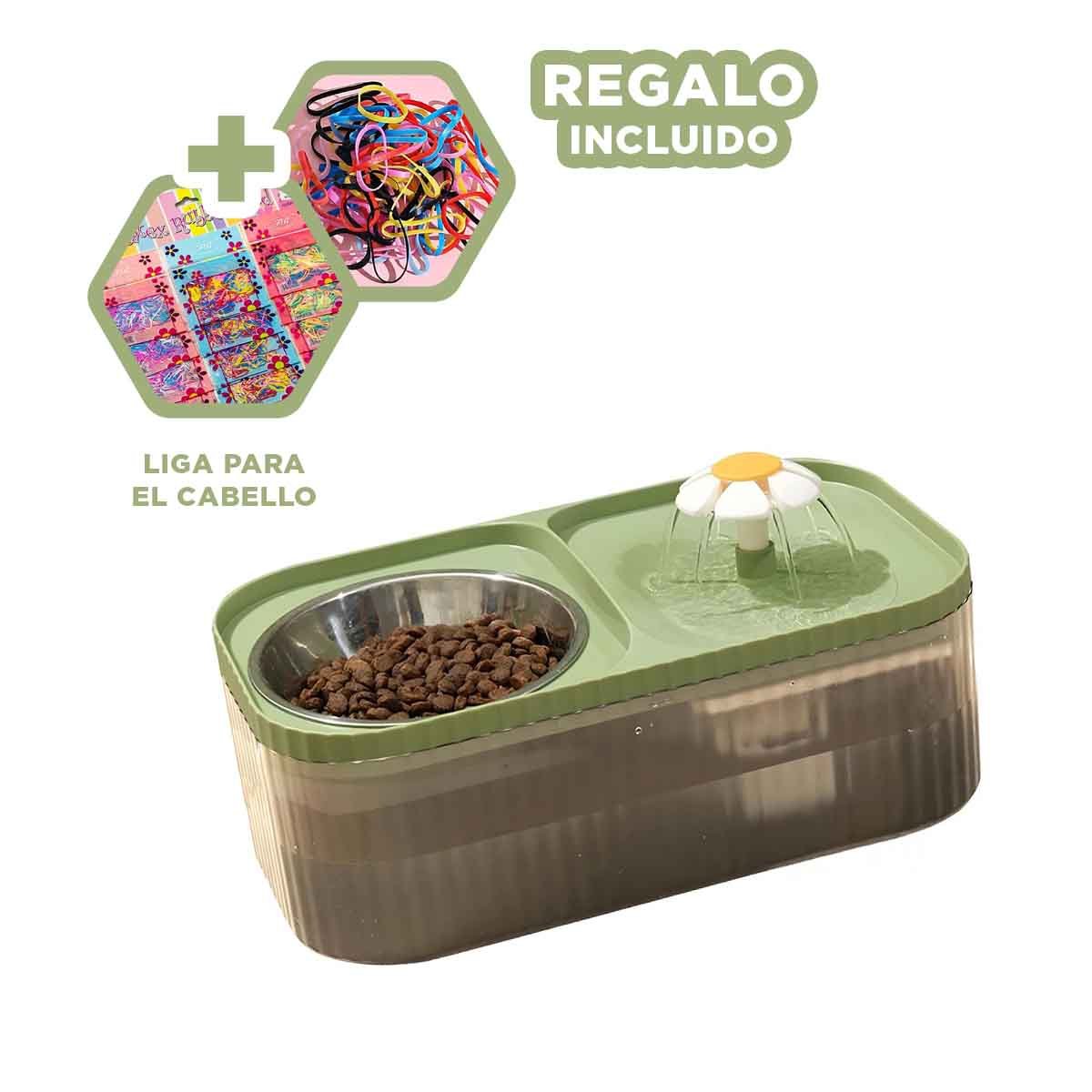 COMEDERO DOBLE RECTANGULAR VERDE PARA UNA DIETA CON MUCHO ORDEN YLIGAS REGALO - 2