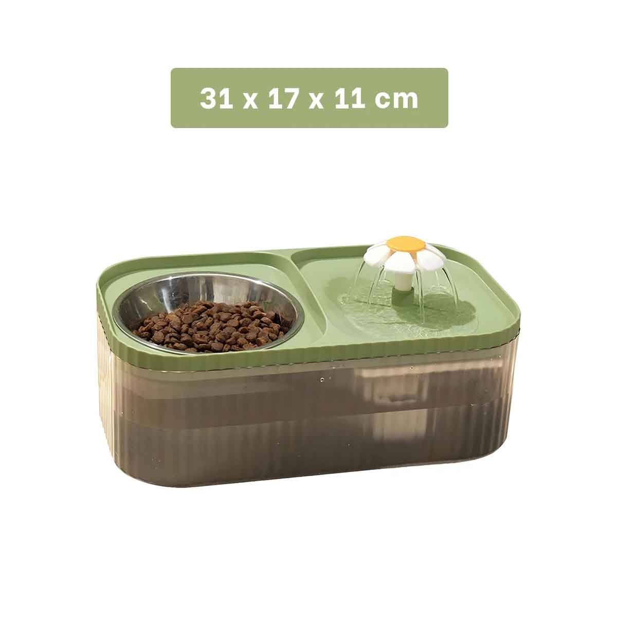 COMEDERO DOBLE RECTANGULAR VERDE PARA UNA DIETA CON MUCHO ORDEN YLIGAS REGALO - 4
