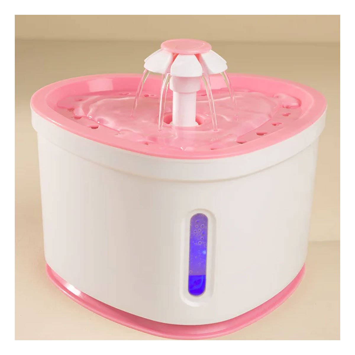 PACK4 FUENTE DE AGUA CORAZON PET ROSADO DE PLASTICO MUY ESTABLE - 5