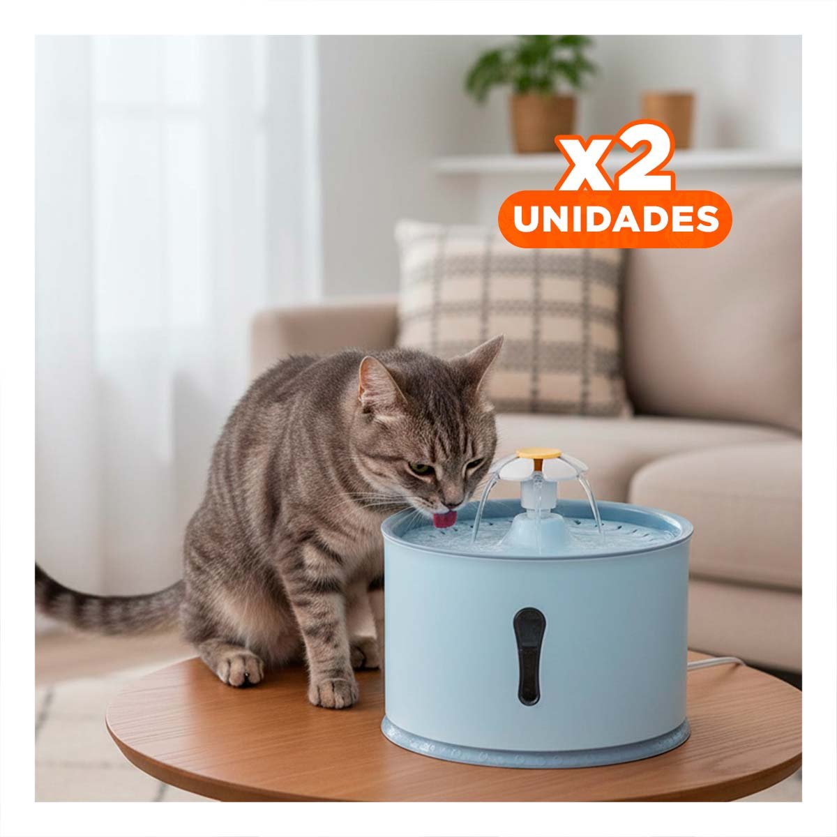 PACK2 MANANTIAL DE POLIPROPILENO PET CELESTE GRIS PARA SU DIARIO USO YPAPEL REGALO - 1