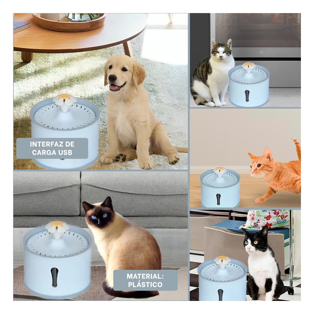 PACK2 MANANTIAL DE POLIPROPILENO PET CELESTE GRIS PARA SU DIARIO USO YPAPEL REGALO - 3