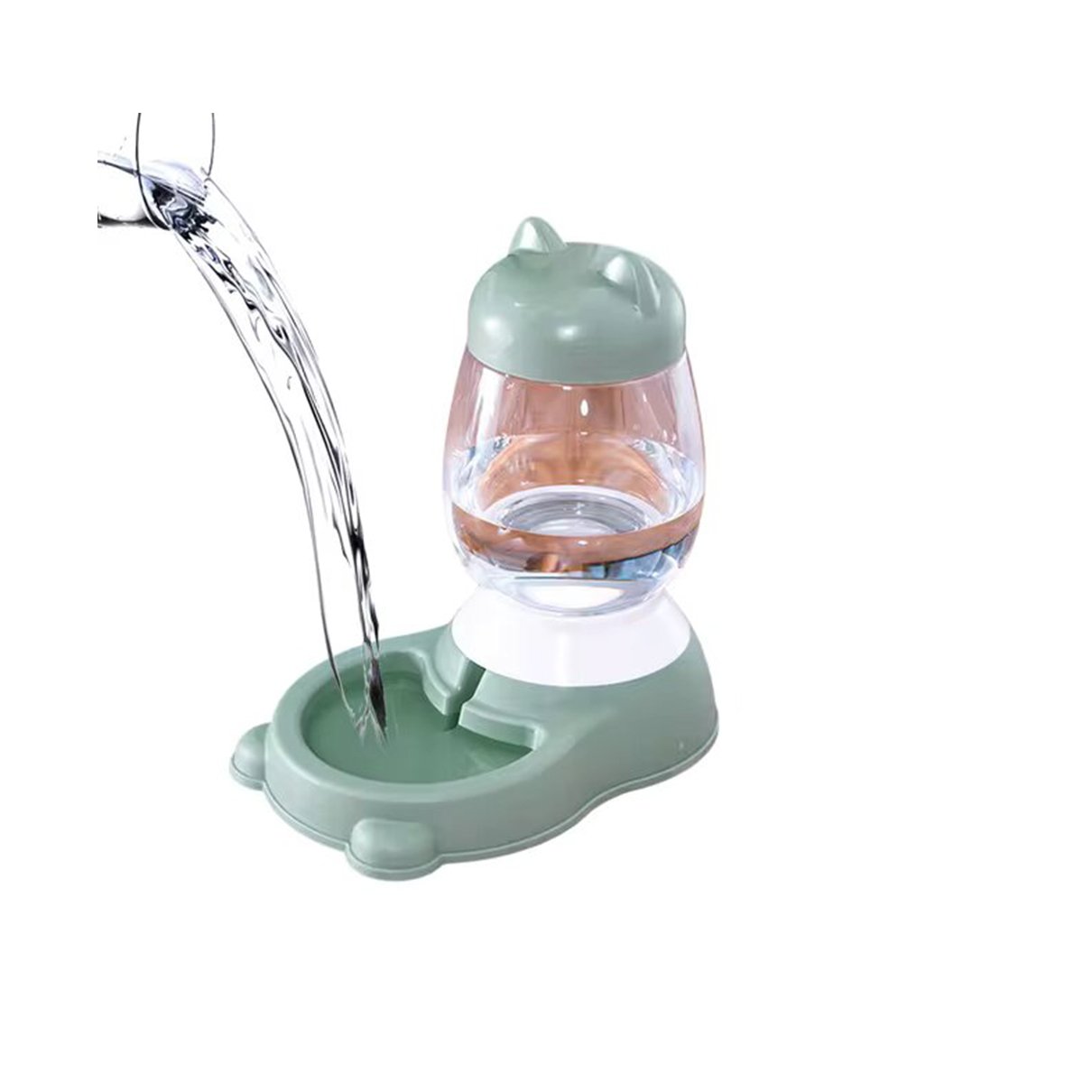 BEBEDERO PEQUENO AUTOMATICO VERDE CON BIDON DE GATO EN RINCONES CONTROLADOS YLIGAS REGALO - 5