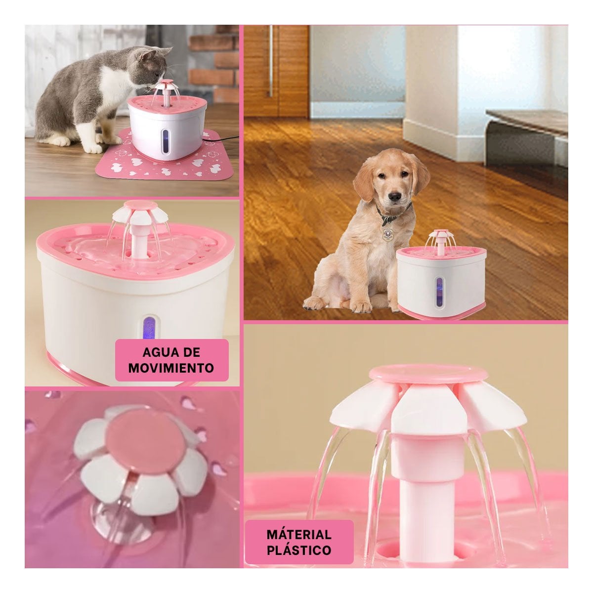 BEBEDERO CON FORMA DE CORAZON ROSADO PARA EL CARIÑO DE SU FAMILIA YPAPEL REGALO - 3