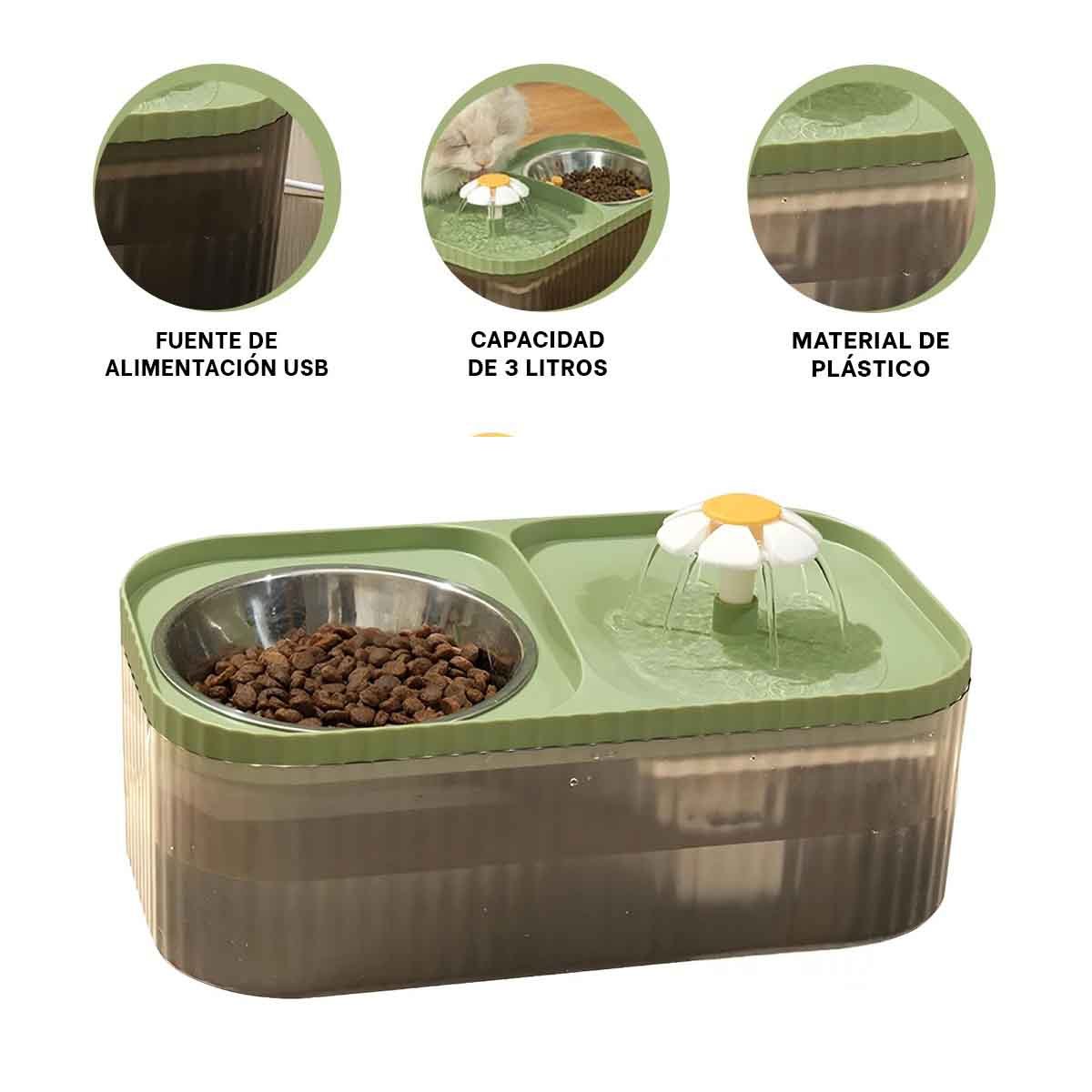 PLATO DOBLE RECTANGULAR VERDE PARA NUTRIR A SU MASCOTA CON CALMA YPAPEL REGALO - 5