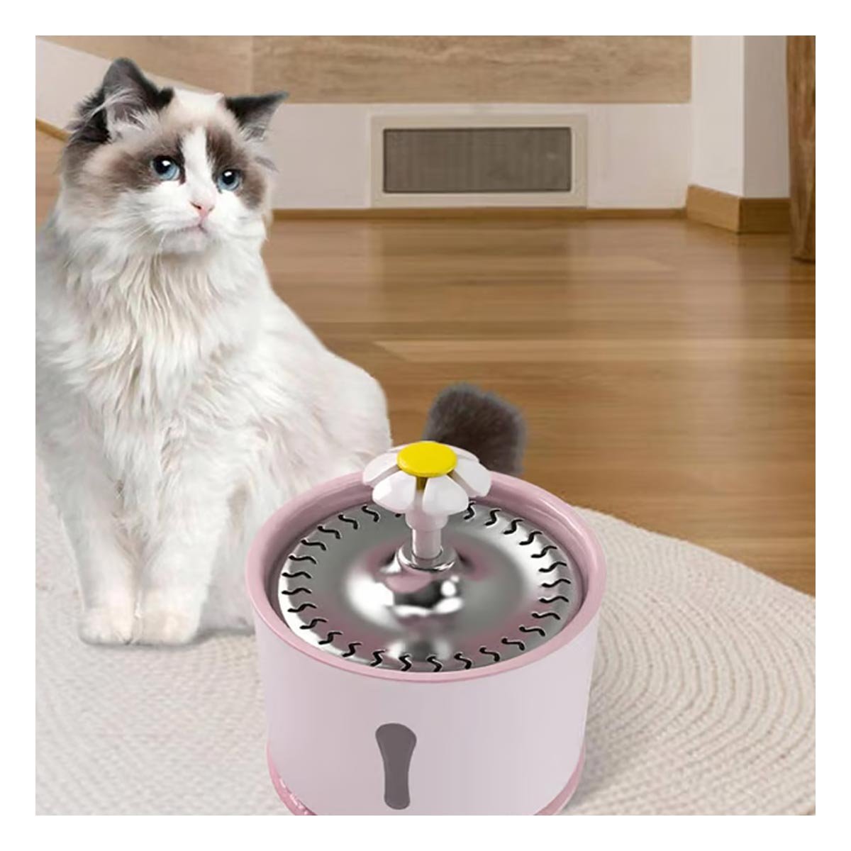 FUENTE DE AGUA CIRCULAR PET ROSADO DE PLASTICO PARA HIDRATACION CON MUCHA CALMA - 3