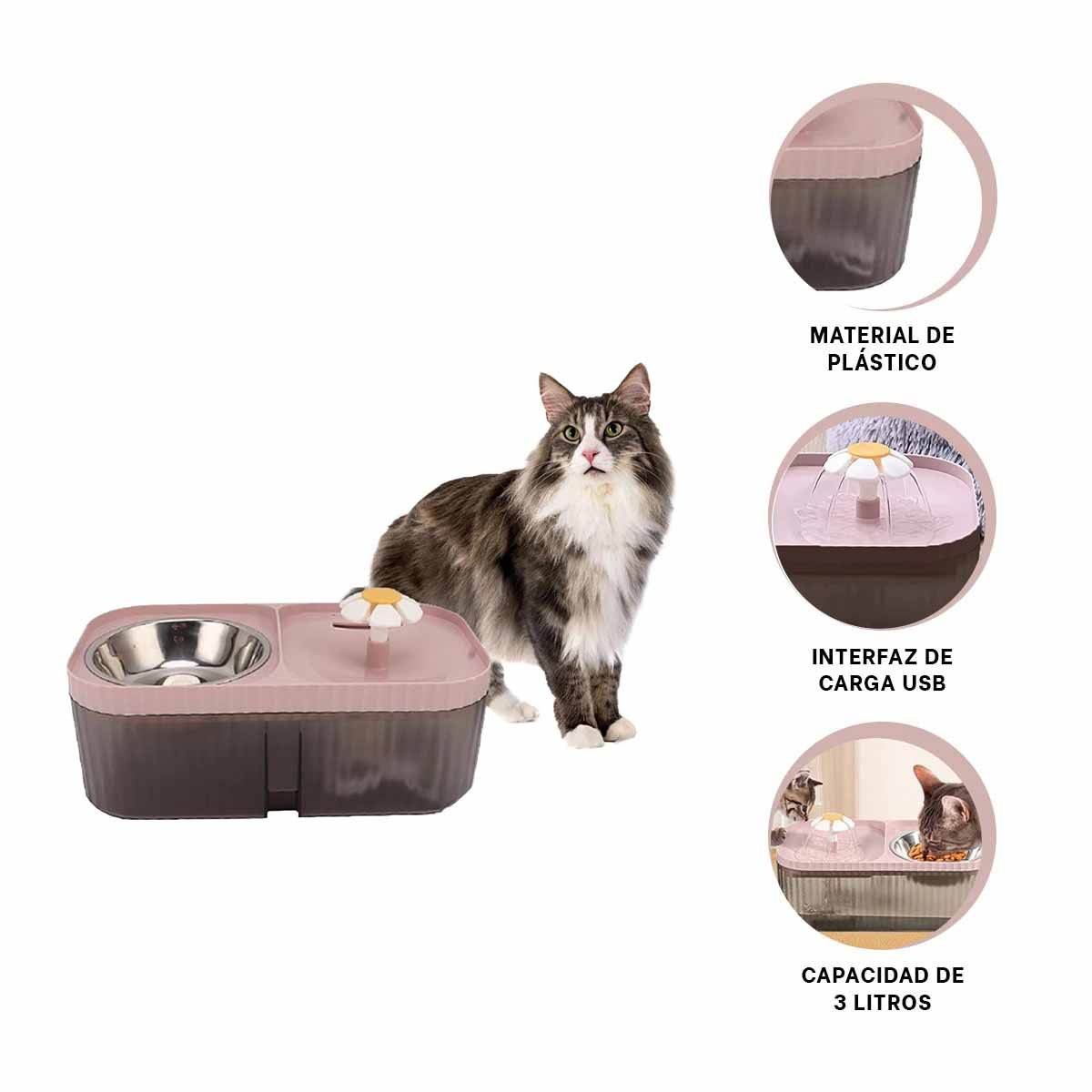 FUENTE DOBLE RECTANGULAR PET ROSADO CON ACABADO DE CALIDAD REAL YSTICKY - 5