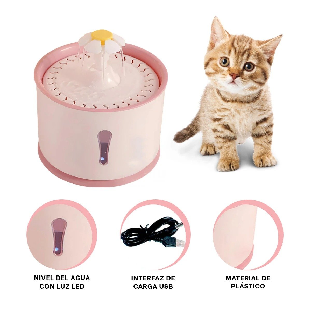 BEBEDERO CIRCULAR LIGERO ROSADO PARA REFRESCAR A SU FAMILIA YPAPEL REGALO - 5