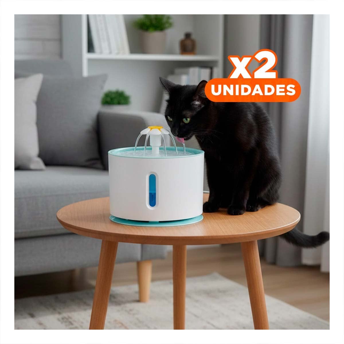 PACK2 MANANTIAL DE POLIPROPILENO PET BLANCO CELESTE PARA SU DIARIO USO YPAPEL REGALO - 1
