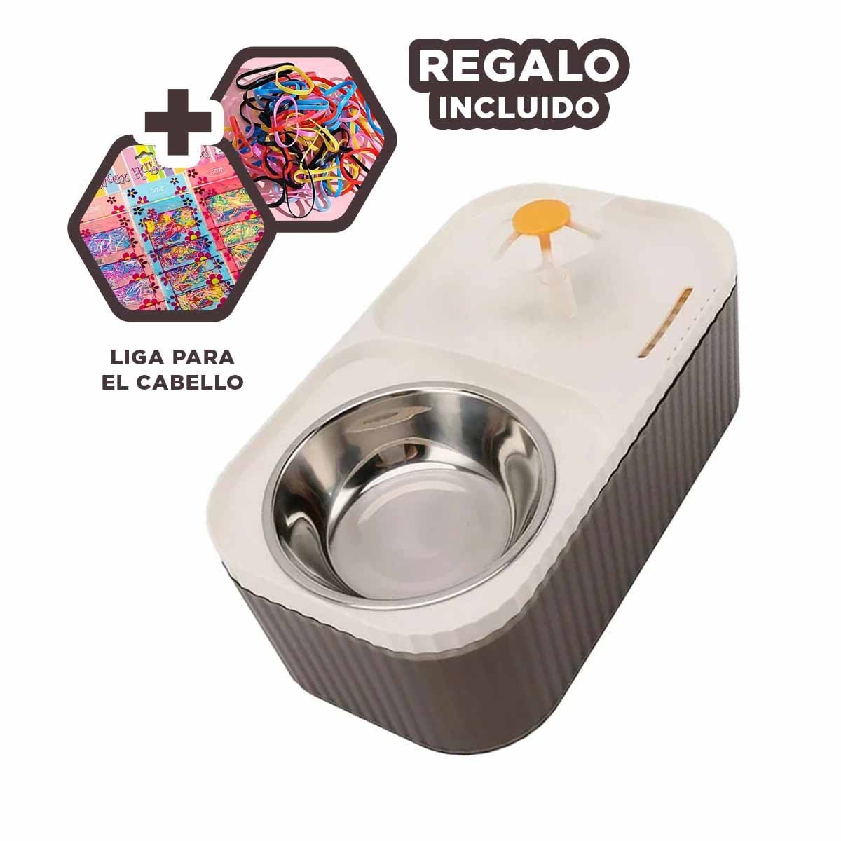 COMEDERO DOBLE RECTANGULAR BLANCO PARA UNA DIETA CON MUCHO ORDEN YLIGAS REGALO - 2