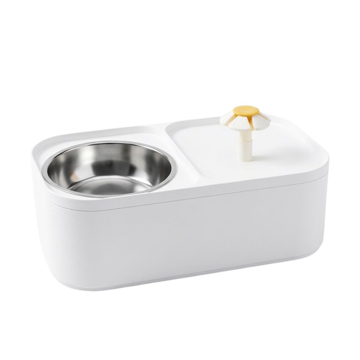 PLATO DOBLE RECTANGULAR BLANCO PARA NUTRIR A SU MASCOTA CON CALMA YPAPEL REGALO - 5