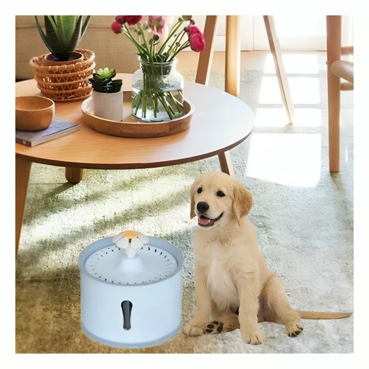ESTACION DE AGUA CIRCULAR CELESTE GRIS PARA UNA HIGIENE CON MUCHO ORDEN YLIGAS REGALO - 3