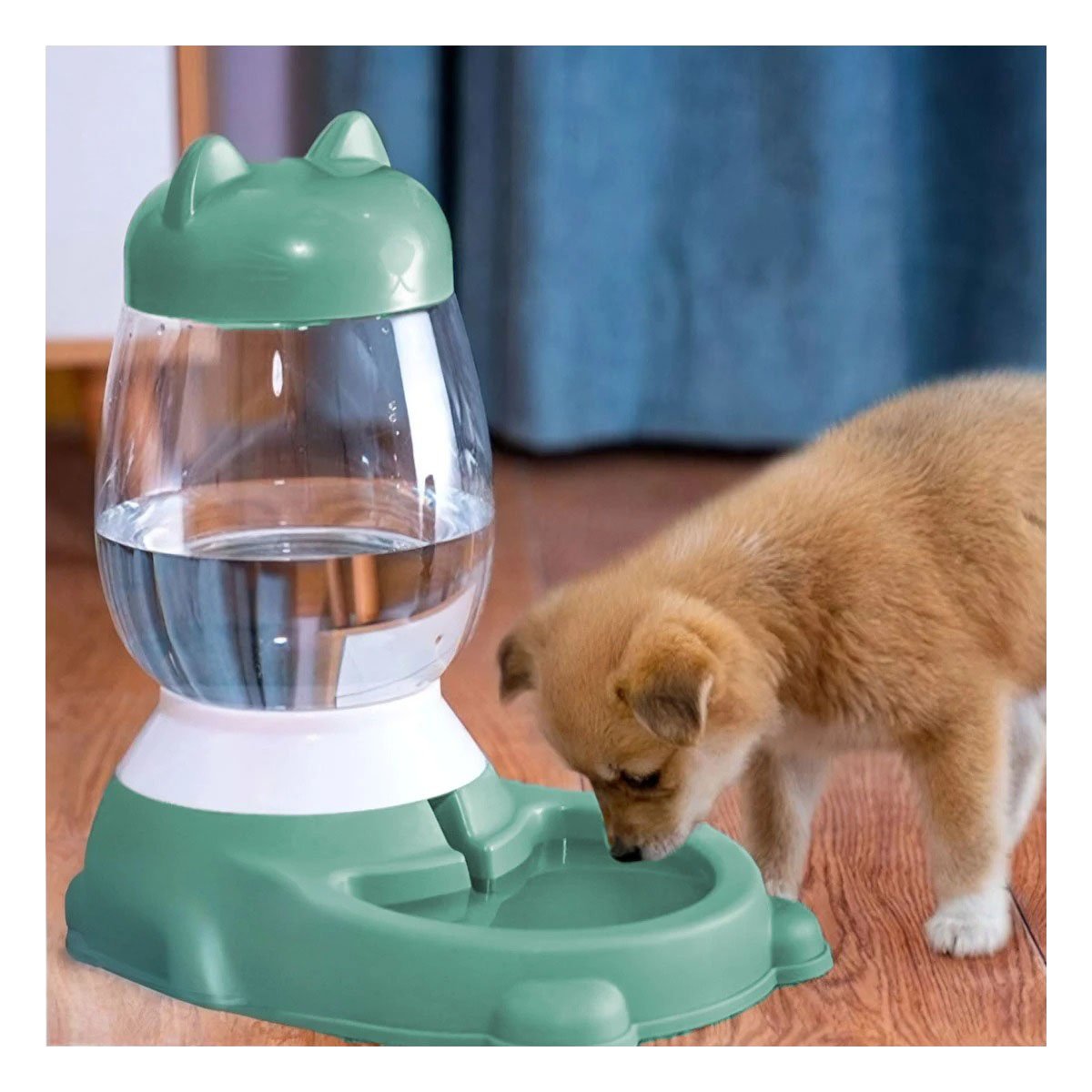 PACK2 DISPENSADOR AUTOMATICO DE BIDON VERDE CON GATO QUE FACILITA HIDRATACION YPAPEL REGALO - 2