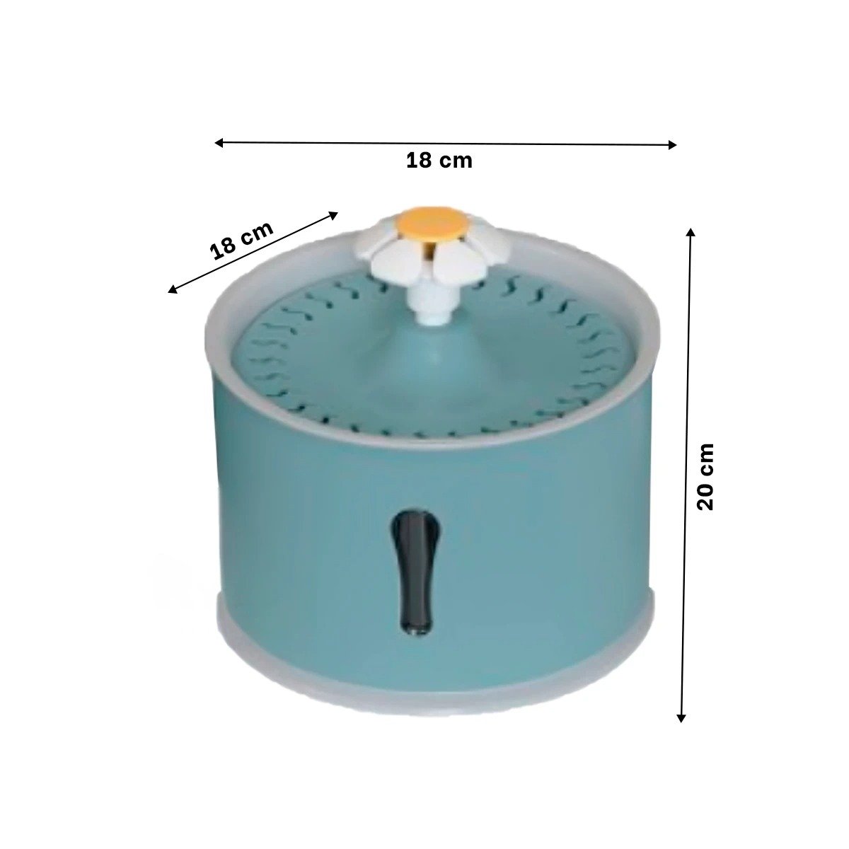 FUENTE DE AGUA CIRCULAR PET AZUL ACERO DE PLASTICO DE CALIDAD REAL YSTICKY - 4