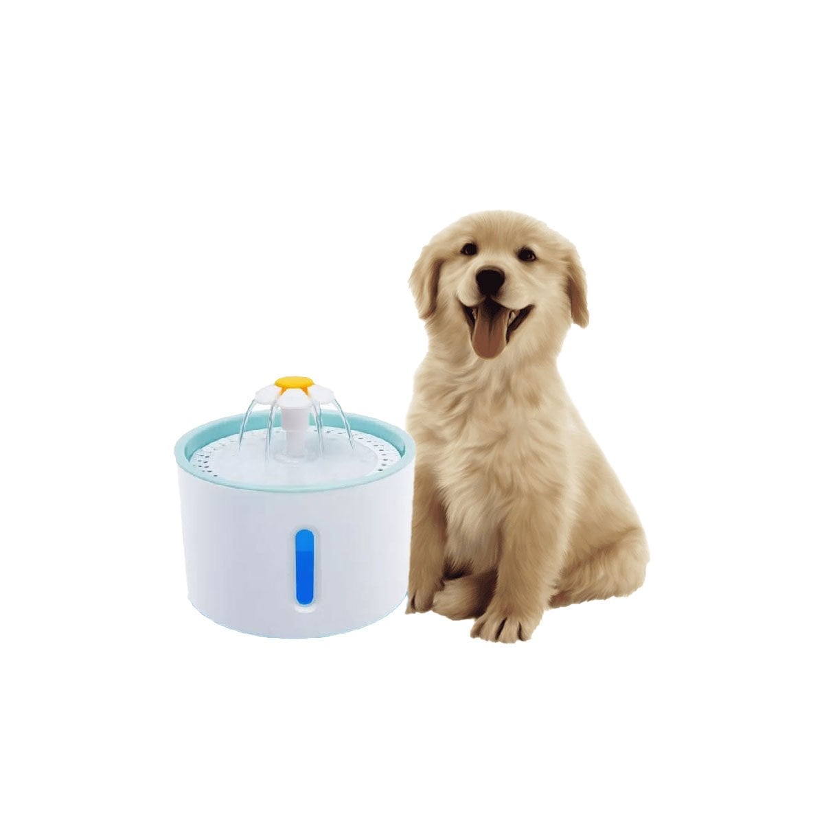 MANANTIAL DE POLIPROPILENO PET BLANCO CELESTE PARA SU LINDO HOGAR YREGALO STICKER - 1