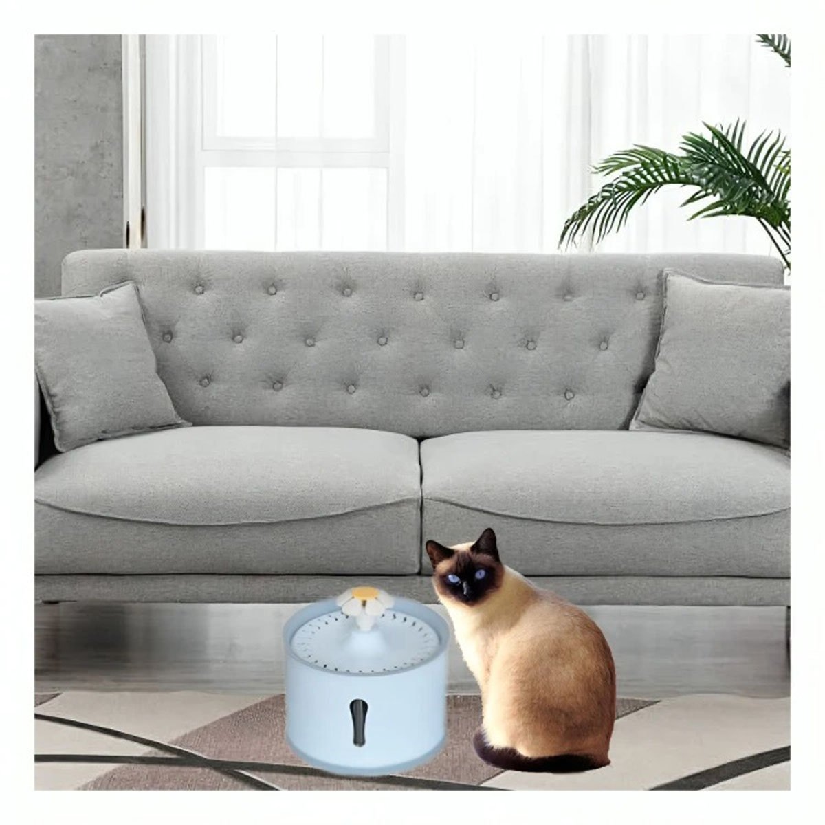 MANANTIAL DE POLIPROPILENO PET CELESTE GRIS PARA SU LINDO HOGAR YREGALO STICKER - 3