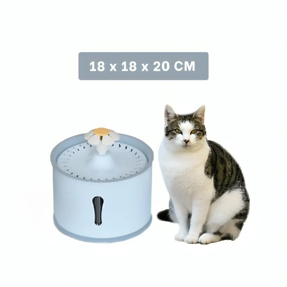 MANANTIAL DE POLIPROPILENO PET CELESTE GRIS PARA SU LINDO HOGAR YREGALO STICKER - 4