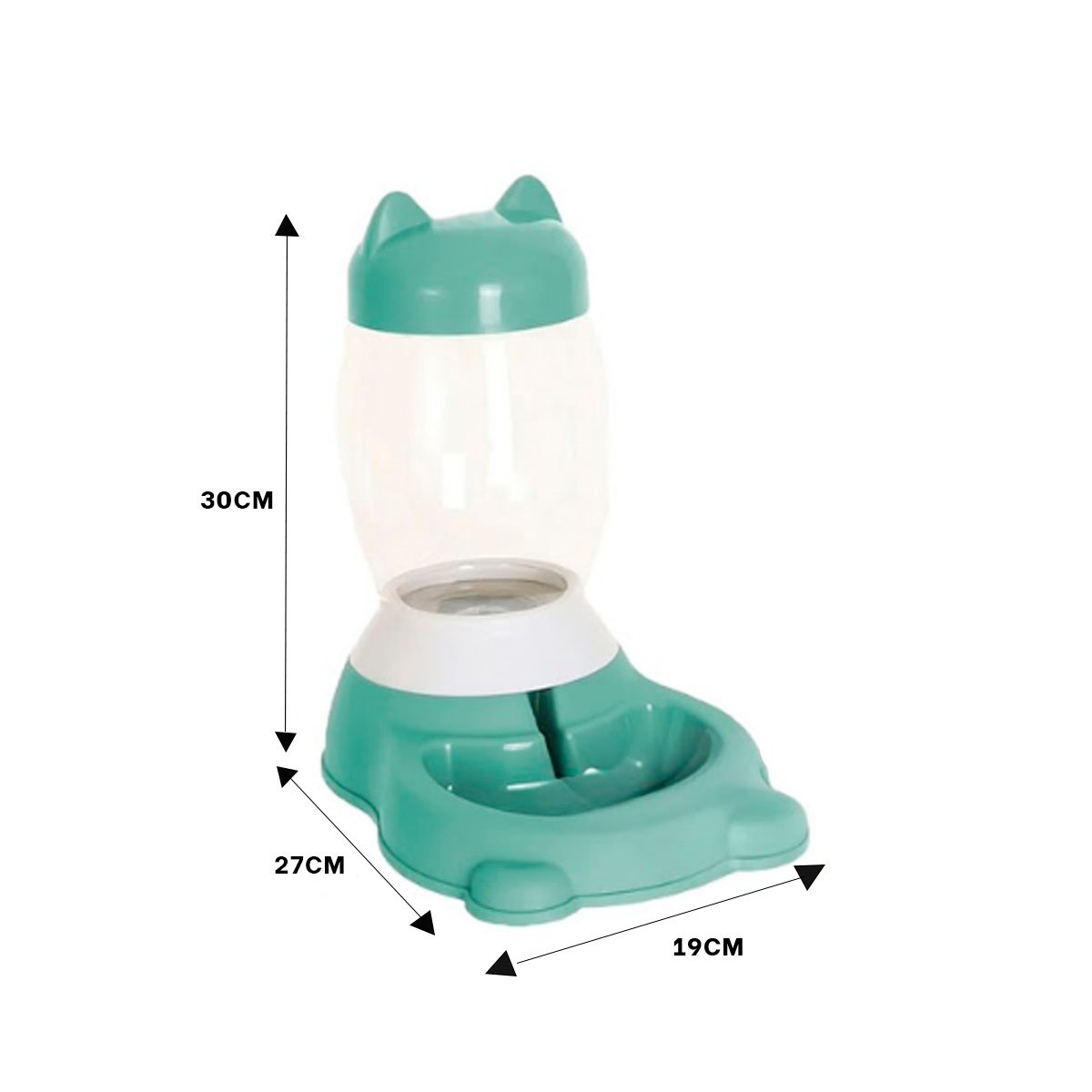 PACK4 FUENTE CONFORTABLE VERDE CON BIDON AUTOMATICO Y GATO QUE APORTA REPOSO YREGALO STICKER - 4