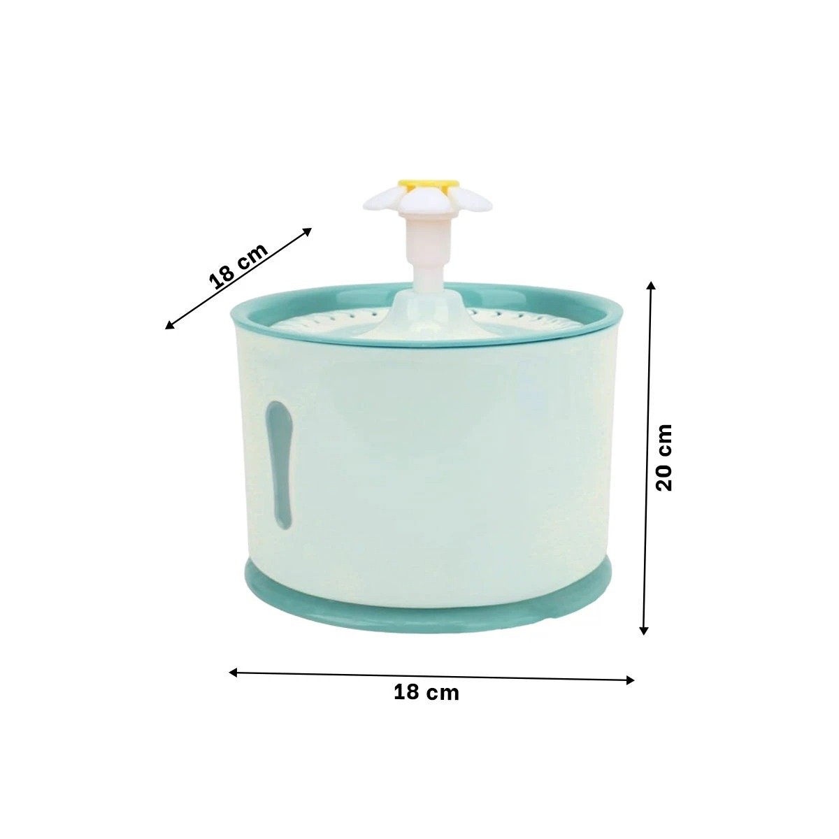 PACK4 BEBEDERO CIRCULAR DE RESINA VERDE PARA LA SED DE SU MASCOTA YPAPEL REGALO - 4