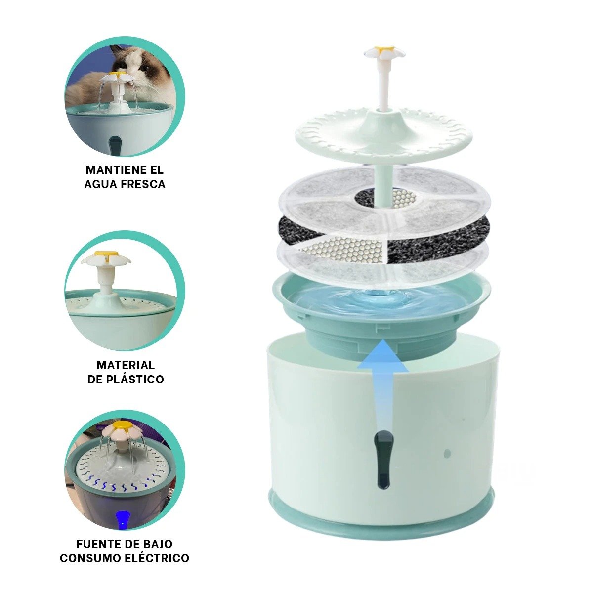 BEBEDERO CIRCULAR LIGERO VERDE PARA REFRESCAR A SU FAMILIA YPAPEL REGALO - 5