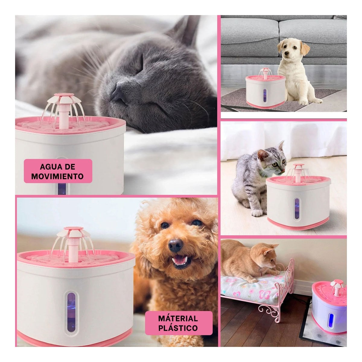 PACK2 MANANTIAL DE AMOR PET ROSADO DE PLASTICO PARA SU DIARIO USO YPAPEL REGALO - 3