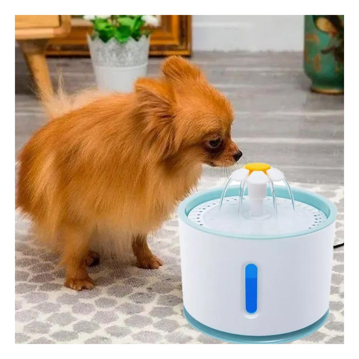 ESTACION DE AGUA CIRCULAR BLANCO CELESTE PARA UNA HIGIENE CON MUCHO ORDEN YLIGAS REGALO - 3