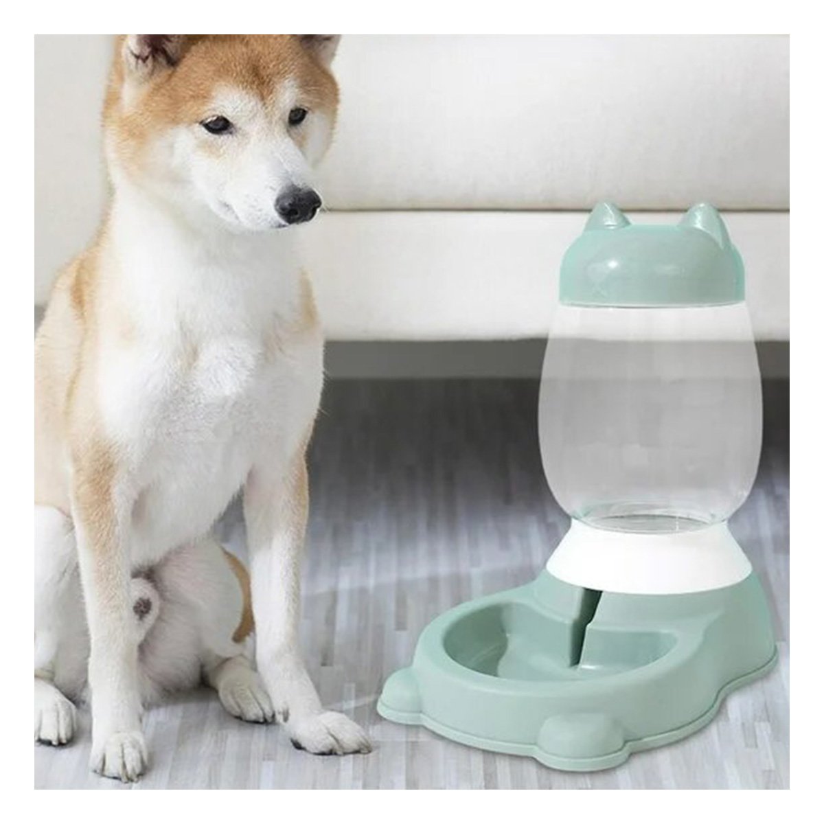 DISPENSADOR SUAVE VERDE CON GATO AUTOMATICO Y BIDON EN RINCONES VISUALES - 5