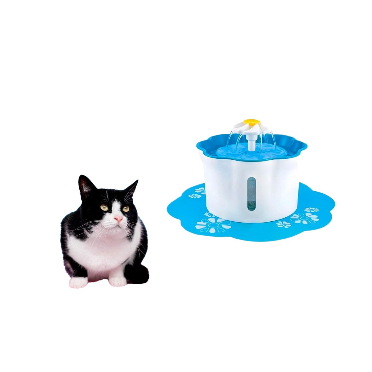 MANANTIAL BOTANICO PET CELESTE DE PLASTICO PARA SU LINDO HOGAR YREGALO STICKER - 1