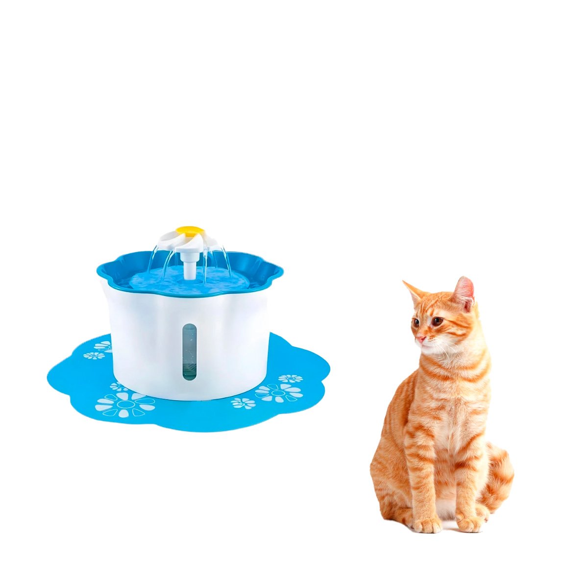 ESTACION DE AGUA CON CASCADA FLOR CELESTE PARA UN ORDEN MUY LINDO YLIGAS REGALO - 5