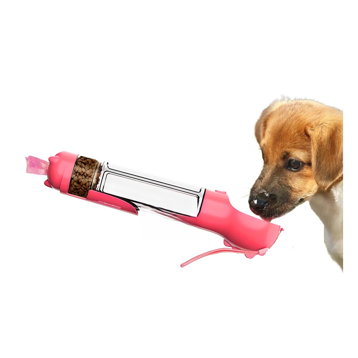 BEBEDERO PORTATIL 4 EN 1 ROSADO GRANDE PARA SU LINDO HOGAR CON CALIDAD YREGALO STICKER - 1