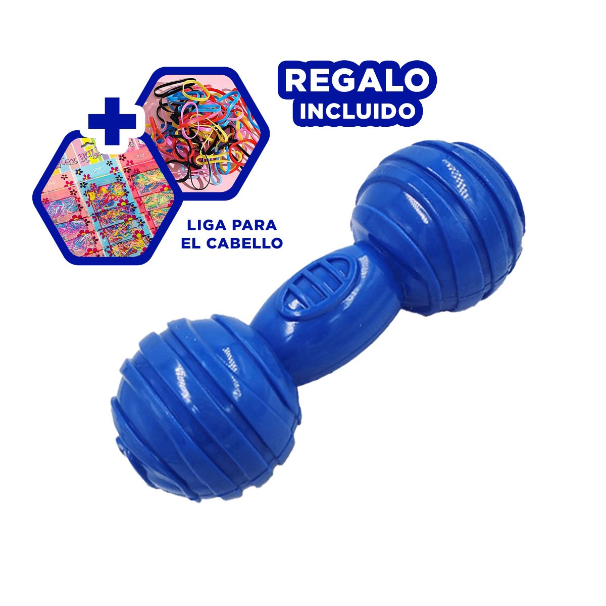 JUGUETE CON BOLAS A RAYAS EN AZUL TIPO HUESO PARA DISTRIBUCION PRACTICA YLIGAS REGALO - 2