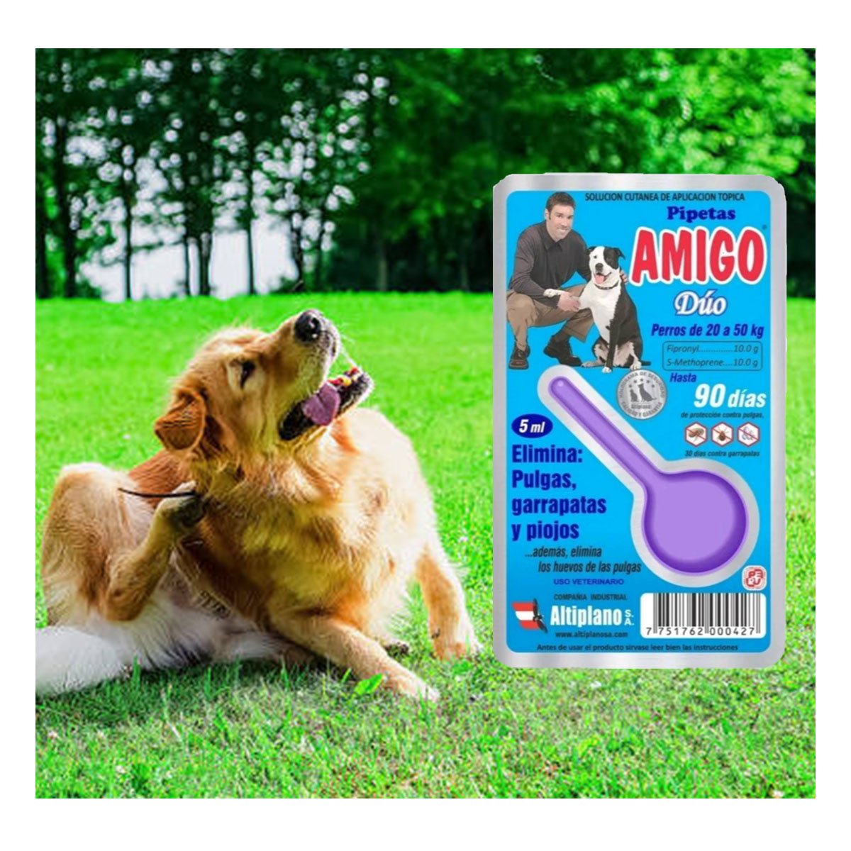 PACK4 SOLUCION TOPICA DE 5 ML PARA PERROS CON MUCHA FUERZA YREGALO STICKER - 3