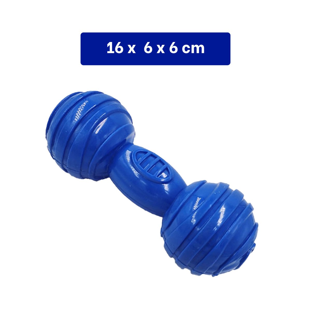 JUGUETE AZUL CON FORMA HUESO CON BOLAS A RAYAS QUE FACILITA ESPACIOS DEFINIDOS YPAPEL REGALO - 4
