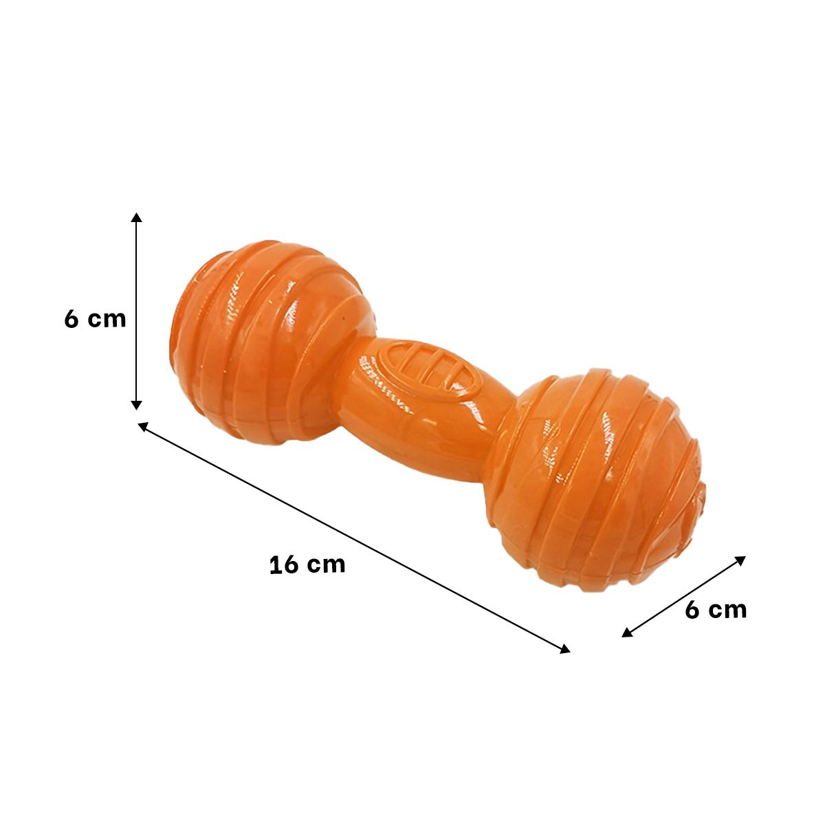 JUGUETE CON BOLAS A RAYAS EN NARANJA TIPO HUESO PARA DISTRIBUCION PRACTICA YLIGAS REGALO - 4