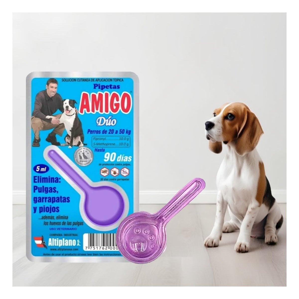 PACK4 TRATAMIENTO CONTRA PARASITOS DE 5 ML PARA EL BIENESTAR DE SU MASCOTA YPAPEL REGALO - 2