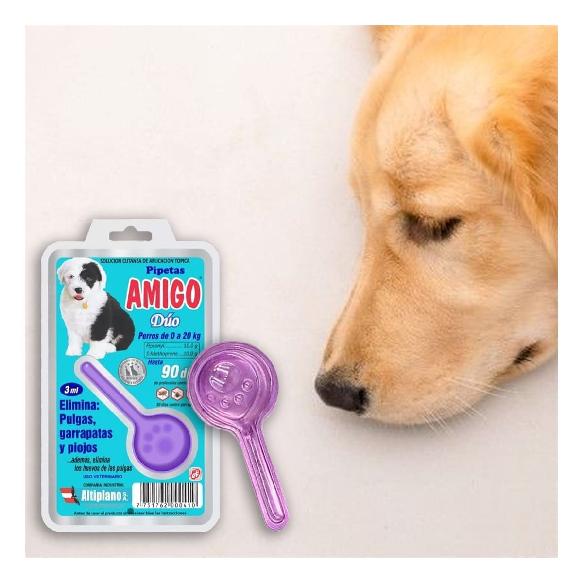PIPETA ANTIPULGA DE 3 ML PARA PERROS DE SANITARIA PARA MUCHA CALMA - 3
