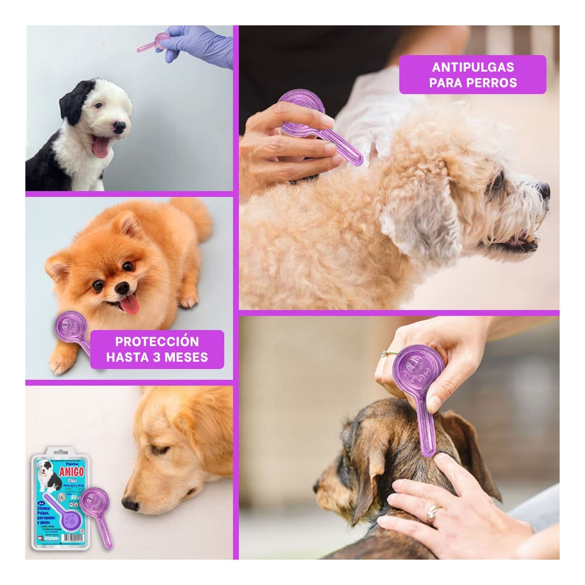 PIPETA ANTIPULGA DE 3 ML PARA PERROS DE DE CALIDAD REAL YSTICKY - 2
