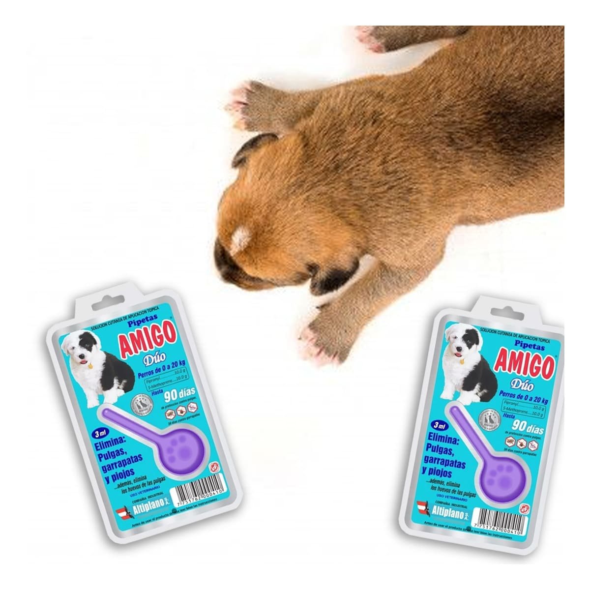 PIPETA ANTIPULGA DE 3 ML PARA PERROS DE DE CALIDAD REAL YSTICKY - 3