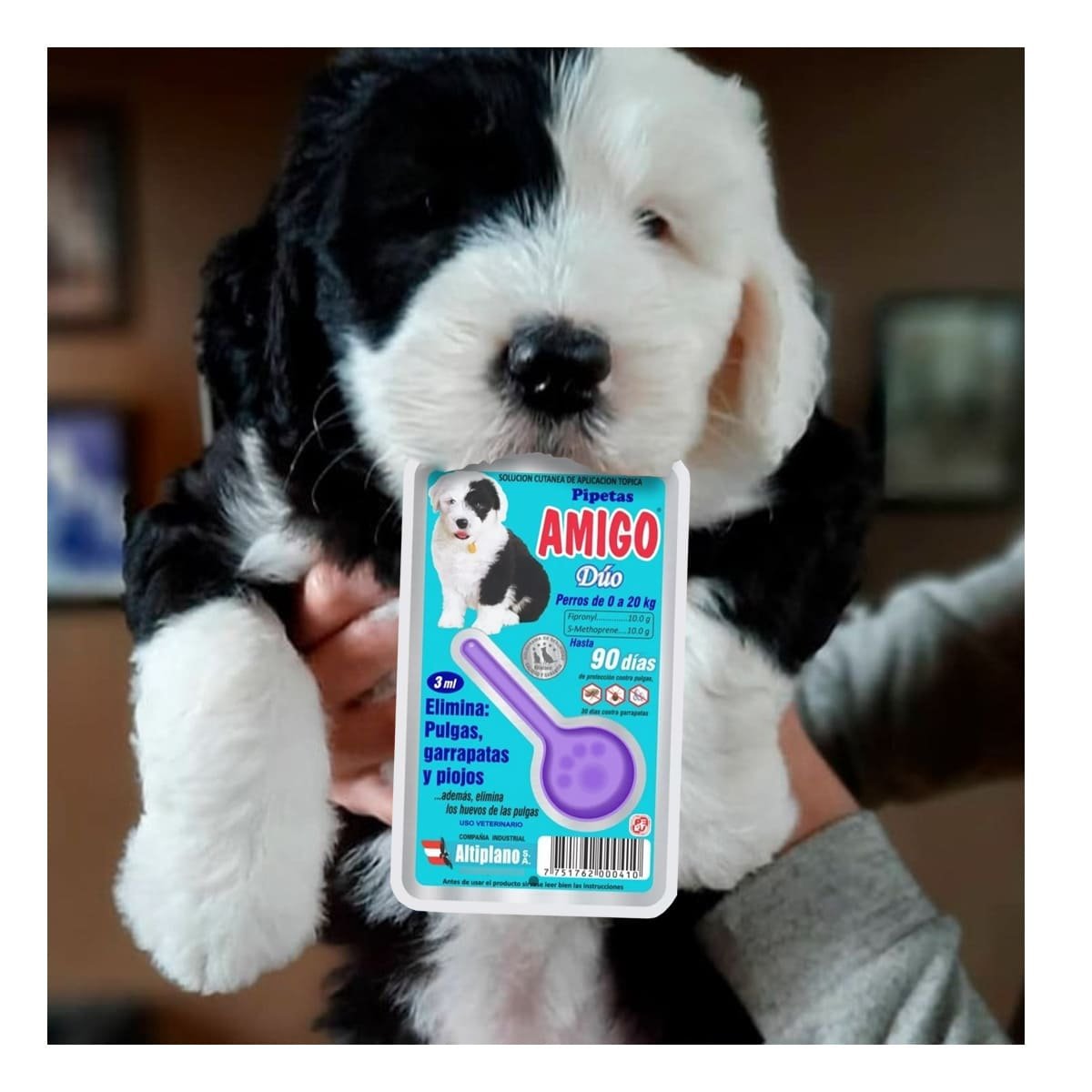 PACK4 SOLUCION TOPICA DE 3 ML PARA PERROS DE CON MUCHA FUERZA YREGALO STICKER - 5