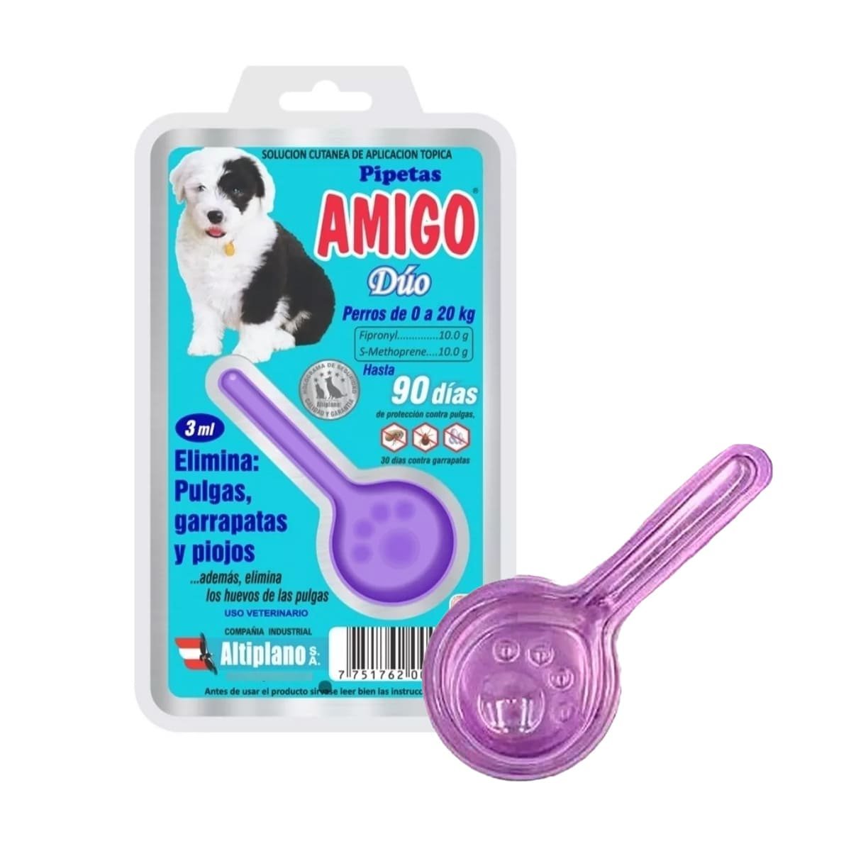 SOLUCION TOPICA DE 3 ML PARA PERROS DE PARA SU LINDO HOGAR YREGALO STICKER - 1