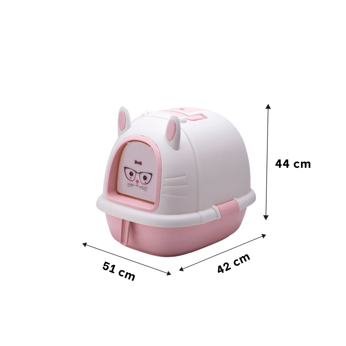 ARENERO DOMESTICO DE CARITA Y OREJITAS CON PALA Y CERNIDOR ROSADO PARA USO DIARIO YSTICKY - 4