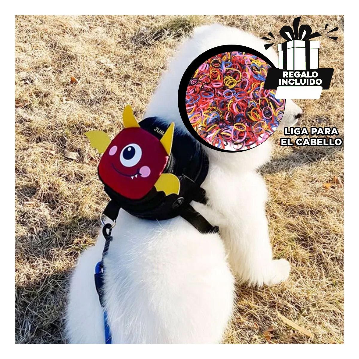 MORRAL PARA MASCOTA NEGRO DE MURCIELAGO PARA UN ORDEN DE VIVIENDA REAL YLIGAS REGALO - 2