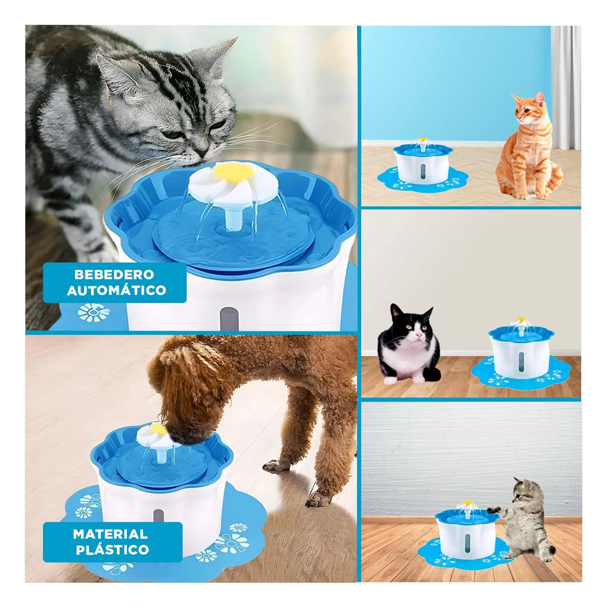 PACK2 MANANTIAL BOTANICO PET CELESTE DE PLASTICO PARA SU DIARIO USO YPAPEL REGALO - 3