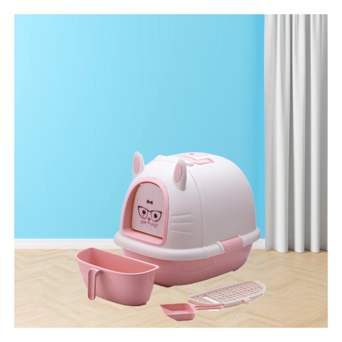 PACK2 BANDEJA COMPACTA DE CARITA ROSADO CON CERNIDOR Y PALA EN ZONA TRANQUILA YPAPEL REGALO - 2