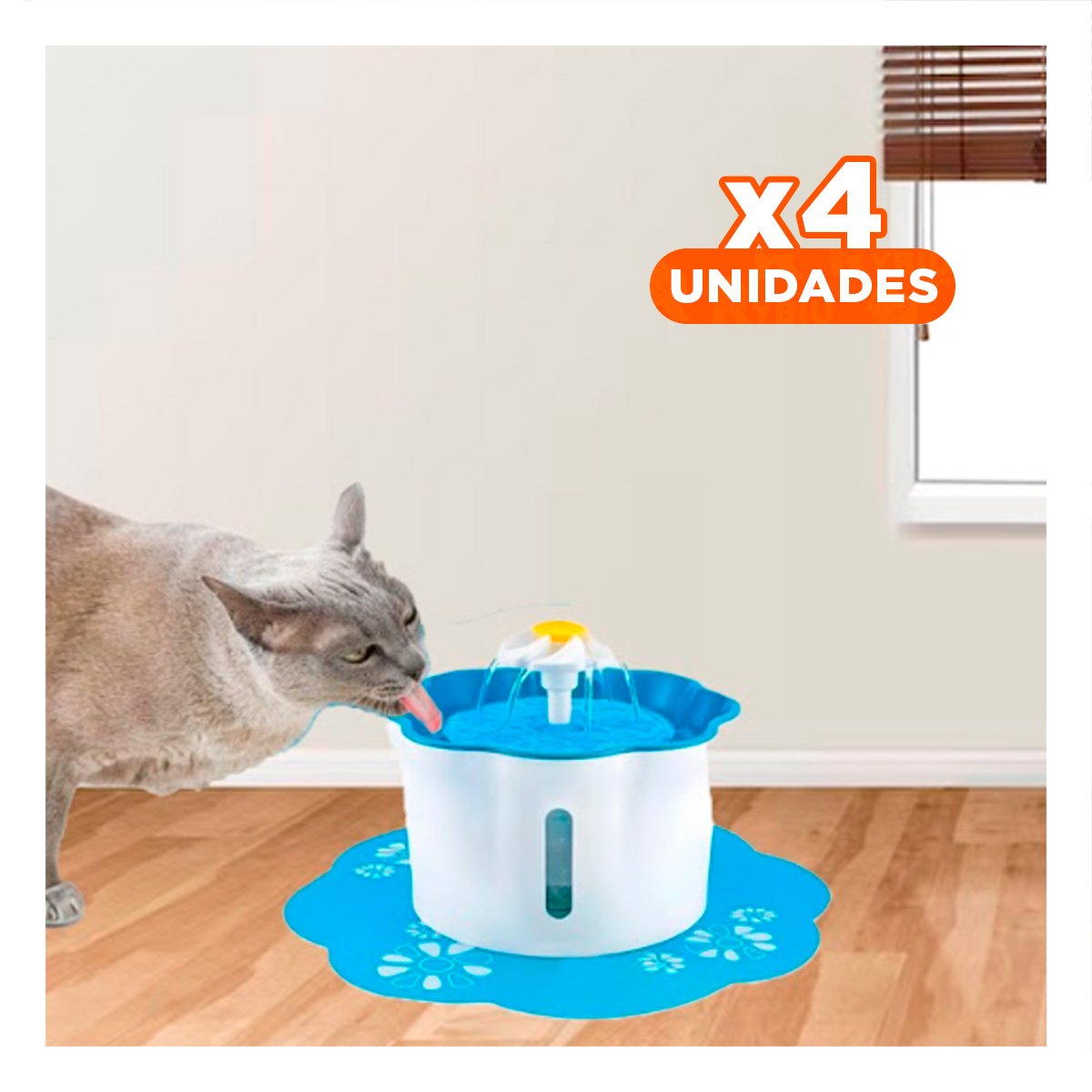 PACK4 MANANTIAL BOTANICO PET CELESTE CON MOTOR DE MUCHA FUERZA YREGALO STICKER - 1