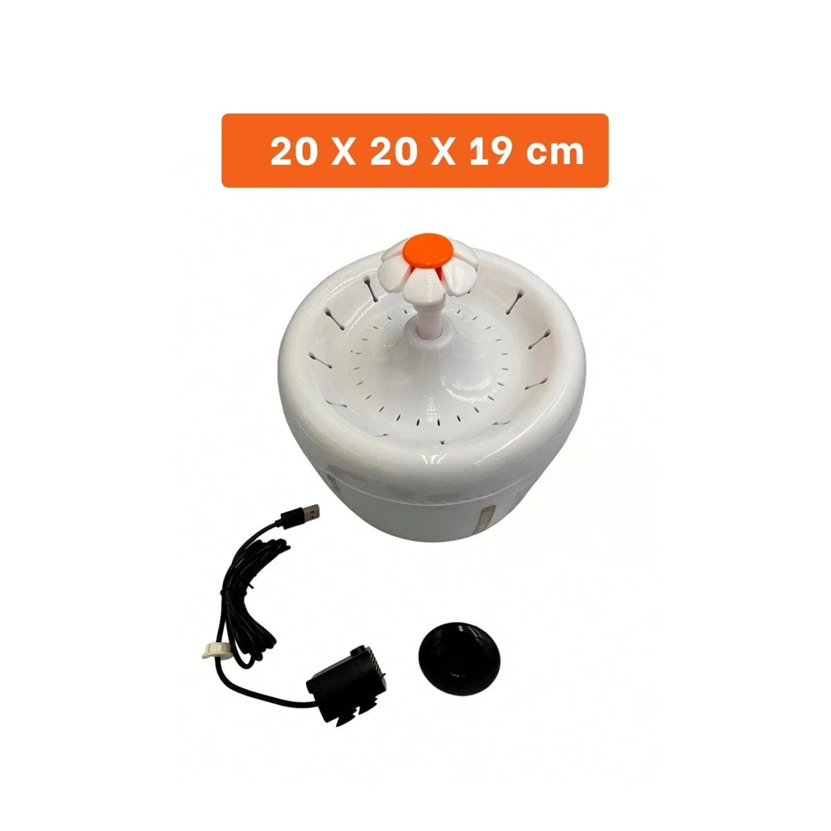 PACK4 FUENTE DE AGUA CIRCULAR PET BLANCO DE PLASTICO MUY ESTABLE - 4