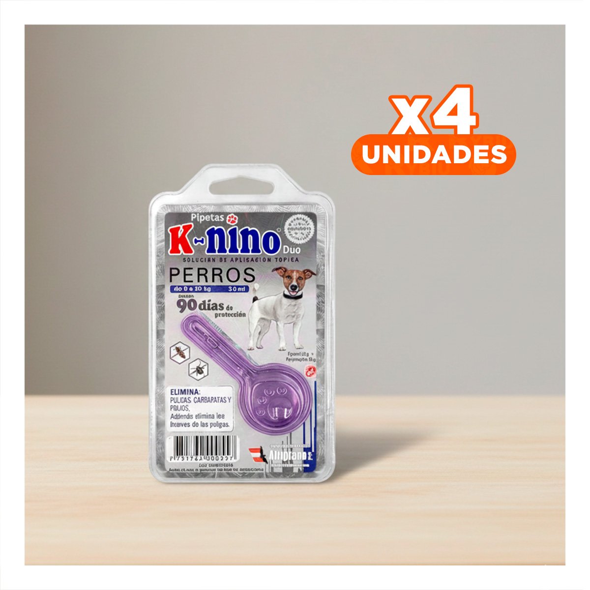 PACK4 SOLUCION TOPICA PARA PERROS DE 0 A 20 KG CON MUCHA FUERZA YREGALO STICKER - 1